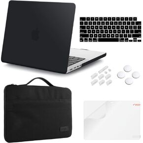 iCasso for MacBook Pro 14 inch Case 2024 2023 2021 Release M4 A3112 A3401 A3185 M3 A2918 A2992 M2 A2779 A2442 M1 Pro/Max, Bundle 5 in 1, Hard Shell Case, Sleeve Bag for Mac Pro 14, Gradient Purple