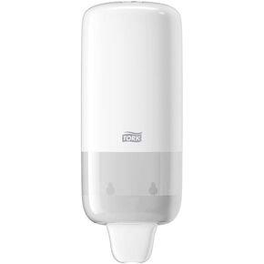 Tork Liquid Skincare Dispenser for Liquid Soap and Hand Sanitizer White - S1, Pack of 6 + Tork Hair and -Body Liquid Soap S1, Refreshing Scent, 6 x 1L, 400013