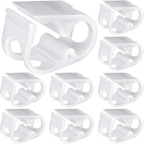 12pcs 1/4" - 1/2" Plastic Adjustable Tube Clamp Tubing Clips, Water Flow Control Hose Clip Laboratory Pinch Valve White