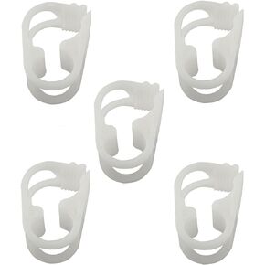 5PCS White 1/4''-1/2'' Tube OD Closing Hose Clamp Adjustable Pipe Clamp Water Flow Control Pipe Clamp, White