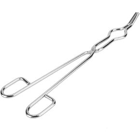 Crucible Tongs Foundry Tongs Stainless Steel Grade Crucible Kit Metal Refining Casting Tool Crucible Forceps Clamp Beaker Holder Pliers(300mm) School Supplies