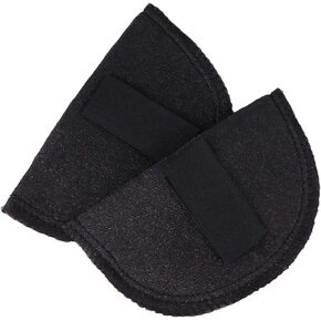 Foam Shoulder Pads Sewing Shoulder Pads Soft Covered Set-in Shoulder Enhancer for Blazer Blouses T Shirt Clothes Black
