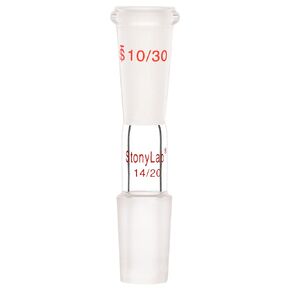 stonylab Glass Reducing Connecting Adapter, Borosilicate Glass 10/30 Outer to 14/20 Inner Joint Connecting Adapter for Laboratory Lab Supply