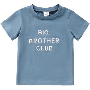 Baby Boy Clothes Big Brother T Shirt Toddler Boy Summer Cotton Short Sleeve Tops for 1-5T Baby Boy Outfits