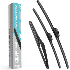 Replacement for Toyota RAV4 2001 2002 2003 2004 2005 Premium All-Seasons Durable Stable And Quiet Windshield Wiper Blades, Pack of 3 (pair for front and rear windshield wiper blades)