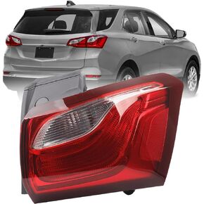 Dasbecan Left Driver Side Outer Taillight Assembly Compatible with 2018 2019 2020 Chevy Equinox Replaces 84769835 Rear Brake Lamp Halogen Type
