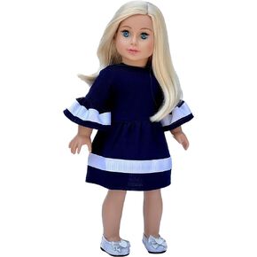 - Navy Blue - 18 inch Doll Dress (Doll Not Included) (Shoes not Included)