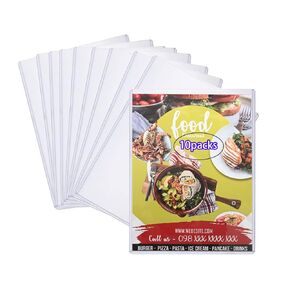Waterproof Reusable PVC Document Protectors for 8.5x11 inches Letter Size, Durable Plastic Document Sleeves, Clear Document Folders for Photos, Art Prints, Posters,and Menus, 5 Packs