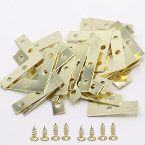 40 Pack Silver L Corner Brackets, 1.5x1.5inch Small Decorative Iron Corner Braces for Wood, Metal Flat Bracket Braces for Furniture, Shelf Support, Home and DIY Projects
