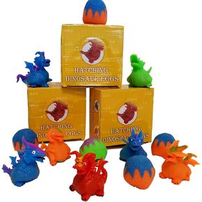 Hatching Dinosaur-Dragon Eggs, Squishy Dinosaur-Dragon Eggs Hatch Into Dinosaur-Dragons, 4 Piece Pack!