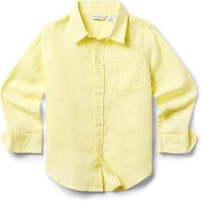 Janie and Jack Boys' Linen Roll Up Shirt (Toddler/Little Big Kids)