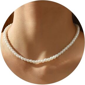 Pearl Necklaces for Women - 14k Gold Filled Dainty Pearl Necklace Pearl Y Necklace Pearl Pendent Necklace Prom Necklace 16"+2"