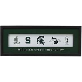 Open Road Brands University of Iowa Logo Evolution Framed Wall Decor - Large Iowa Hawkeyes Wall Art for Office or Man Cave