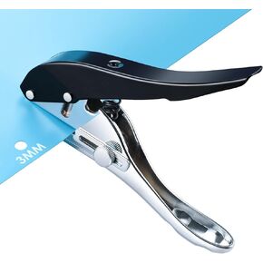 Single Hole Punch,Hole Punch Paper Hole Puncher Heavy Duty Single Hole Punch Hole Punches Paper Punch Portable Hand Held for Tags Paper Cards Plastic Cardboard (8MM Black)