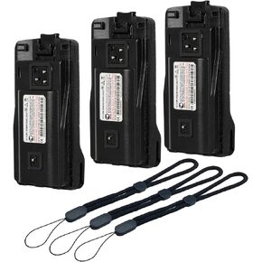 (3-Pack RDU4100 RLN6305A Battery with Radio Lanyard Compatible for Motorola Radios CP110 CP1100 RDU2020 RDV5100 RDU4160D RDU2080D RDV2080D RDU2080 RDM2080 RDV2020 RDM2070D Battery 7.4v 2500mAh