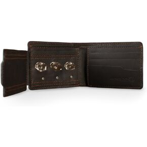 Full Grain Leather Bi-fold Wallet with Guitar Pick Holder