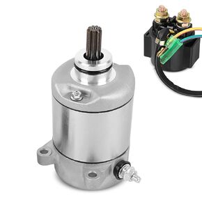 Starter with Relay for Honda Trx250 Fourtrax Recon; Trx250TE Fourtrax Recon ES; Trx250TM Fourtrax Recon; Trx250EX Sportrax; Trx250X Sportrax, Replace SMU0027 31200-HM8-003 31200-HM8-A41