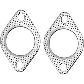 2 PCS Car Exhaust Gasket, 2.5 Inch 2-Bolt Exhaust Pipe Flange Gasket, High Temp Exhaust Manifold Gasket Replacement Used for Exhaust Turbo Catback Headers, Car Accessories