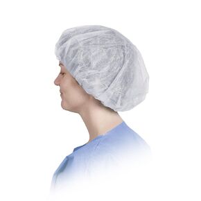 Medline Single Ply Polypropylene Bouffant Caps, Latex Free, Regular/Large, Blue (Pack of 100)