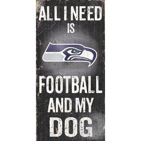 Fan Creations N0640 Seattle Seahawks Football and My Dog Sign