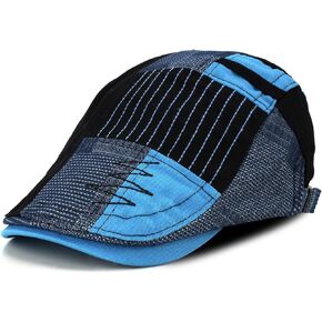 M MOACC Men's Beret Hat Cotton Buckle Adjustable Newsboy Hats for Men Driving Flat Caps Cabbie Gatsby Cap