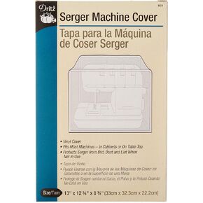 Dritz Dust Serger, 13" x 12-3/4" x 8-3/4", 1 Count, Clear Vinyl Machine Cover