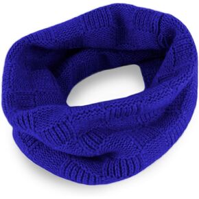 Mens Checked 100% Cashmere Snood - Deep Blue - made in Scotland - RRP $160