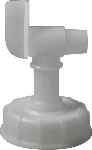 حنفية صنبور بلاستيكية مقاس ¾ بوصة لبراميل بلاستيكية سعة 5 و6 جالون - عبوة من 5 - بلاستيك HDPE - مناسبة لفتحات ملولبة مقاس ¾ بوصة على حنفية دلو سعة 5 جالون (عبوة من 5) in Kuwait