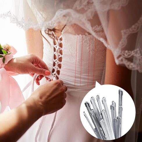 Amylove 24 Pieces 13.7 Inch Spiral Metal Boning for Sewing Corset Boning Steel Boning Precut with 24 Steel Boning Tips Structure and Form for Corset Making Supplies(10mm) in Saudi Arabia
