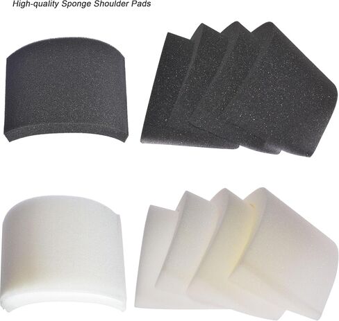 منصات الكتف الخياطة سمك 2.3 سم (8 أزواج) رغوة الإسفنج وسادة القطن سميكة محسن دفع ما يصل مجموعة في الملابس المغطاة لوازم الخياطة للنساء الرجال الملابس السترة دعوى تي شيرت المنحدرة أكتاف عالية منخفضة in Kuwait