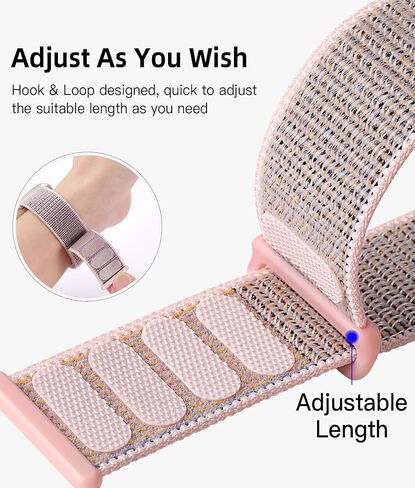 Getino Sport Nylon Band Compatible with Apple Watch Bands for Men Women | 46mm 44mm 45mm 42mm 49mm 38mm 40mm 41mm, Breathable Fabric Braided Strap for iWatch Series 11 10 9 8 7 6 5 4 3 2 1 Ultra SE in Kuwait