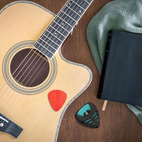 10 Pack Guitar Pick Holder, Stick-On Plastic Guitar Pick Case with Adhesive Back and Spring Convenient Guitar Pick Storage Box to Attach to Bass Ukulele Acoustic Guitar Accessories in Saudi Arabia