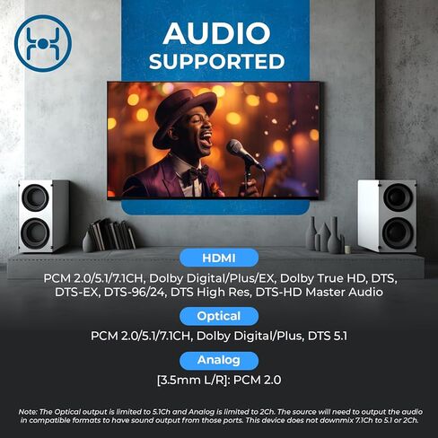 OREI 4K HDMI Matrix Switch 4 X 2, Switcher 18G UltraHD with Arc Supports Upto 4K @ 60Hz & 1080P IR Audio Extractor Arc EDID HDCP 2.- Remote Control - Full Matrix Selection in Saudi Arabia