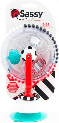 عجلة ساسي ووندر، باللونين الأسود والأبيض، لعبة كأس الشفط التنموية، للأعمار من 6 أشهر فما فوق in Kuwait