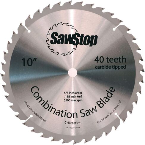 SawStop Titanium Series Premium Woodworking Blade - 40 Tooth BTS-R-40ATB in Saudi Arabia