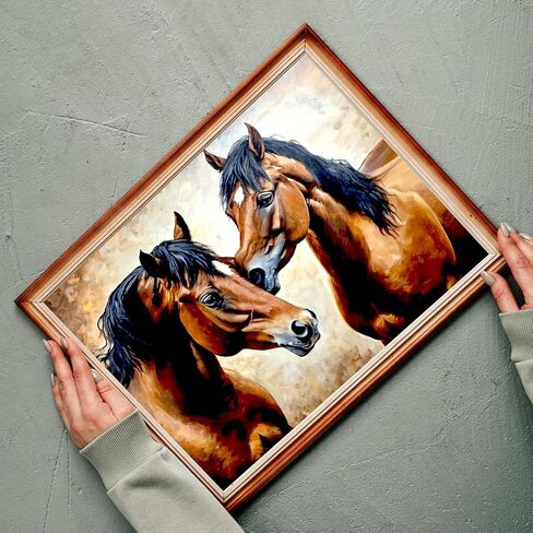 Equestrian Wall Decor - Horse Art Print for Home Decor - Antique Western Classic Stallion Pictures Horse Riding Artwork Rustic Country Farmhouse Cottagecore Decoration - 8x10 UNFRAMED Photos in Saudi Arabia