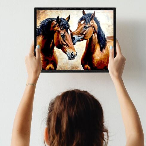 Equestrian Wall Decor - Horse Art Print for Home Decor - Antique Western Classic Stallion Pictures Horse Riding Artwork Rustic Country Farmhouse Cottagecore Decoration - 8x10 UNFRAMED Photos in Saudi Arabia