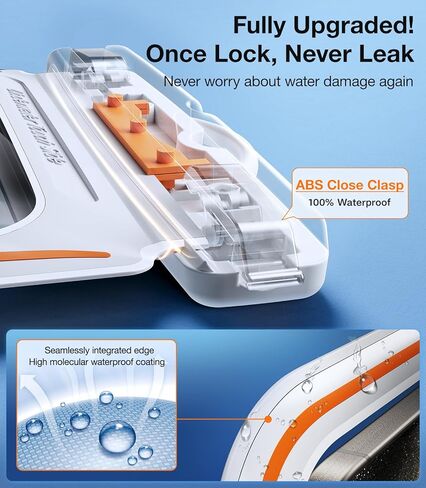 حقيبة هاتف TORRAS IPX8 مقاومة للماء عائمة، شاشة تحت الماء قابلة للمس، حافظة هاتف مقاومة للماء مع حبل لهاتف iPhone 15 Pro Max 14 13 12 Galaxy S24 Ultra S23 S22، حقيبة جافة للهاتف الخلوي 7.0، أسود in Kuwait