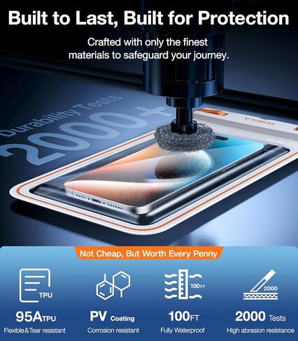 حقيبة هاتف TORRAS IPX8 مقاومة للماء عائمة، شاشة تحت الماء قابلة للمس، حافظة هاتف مقاومة للماء مع حبل لهاتف iPhone 15 Pro Max 14 13 12 Galaxy S24 Ultra S23 S22، حقيبة جافة للهاتف الخلوي 7.0، أسود in Kuwait