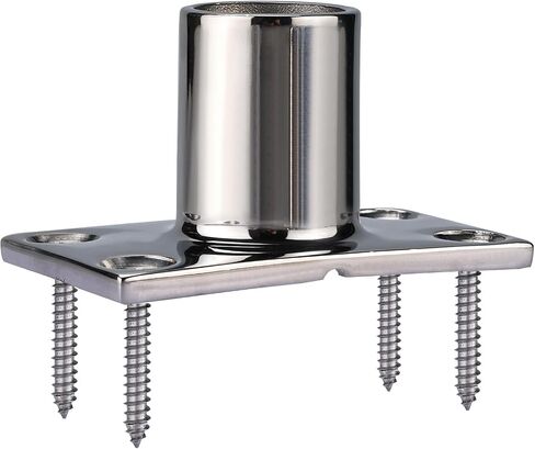 NovelBee 4pcs 90 Degree Boat Rectangle Bases,1" 25mm Marine Hand Rail Fittings Hardware 316 Stainless Steel Boat Accesssory in Saudi Arabia