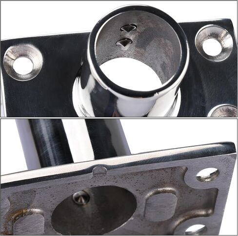 NovelBee 4pcs 90 Degree Boat Rectangle Bases,1" 25mm Marine Hand Rail Fittings Hardware 316 Stainless Steel Boat Accesssory in Saudi Arabia
