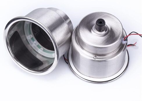 4 قطعة حامل أكواب من الفولاذ المقاوم للصدأ LED باللون الأبيض حامل مشروبات مع استنزاف للقوارب البحرية والشاحنة Rv Camper in Kuwait