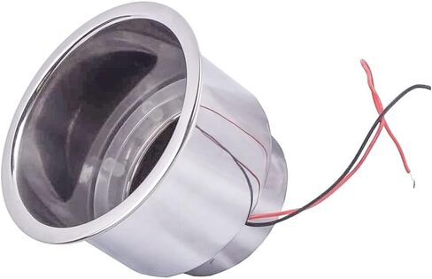 4 قطعة حامل أكواب من الفولاذ المقاوم للصدأ LED باللون الأبيض حامل مشروبات مع استنزاف للقوارب البحرية والشاحنة Rv Camper in Kuwait