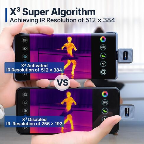 كاميرا Xinfrared One XH09 الحرارية لهواتف iPhone، رؤية ليلية حرارية أحادية للأماكن الخارجية، 50 هرتز، كاميرا تصوير حراري عالية الدقة بالأشعة تحت الحمراء لفحص المنزل والإنقاذ في البرية - iOS in Kuwait