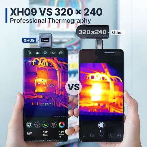 كاميرا Xinfrared One XH09 الحرارية لهواتف iPhone، رؤية ليلية حرارية أحادية للأماكن الخارجية، 50 هرتز، كاميرا تصوير حراري عالية الدقة بالأشعة تحت الحمراء لفحص المنزل والإنقاذ في البرية - iOS in Kuwait