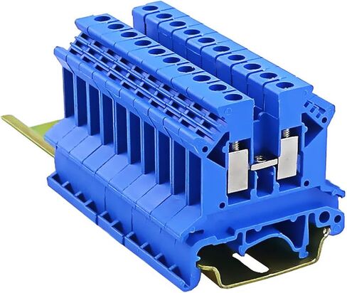 UK2.5N DIN محطة السكك الحديدية كتلة المسمار نوع الكهربائية Termin UL 690V 32A 24-12AWG UK2.5N مجموعة كتل طرفية، حزمة من 100 (أزرق) in Saudi Arabia