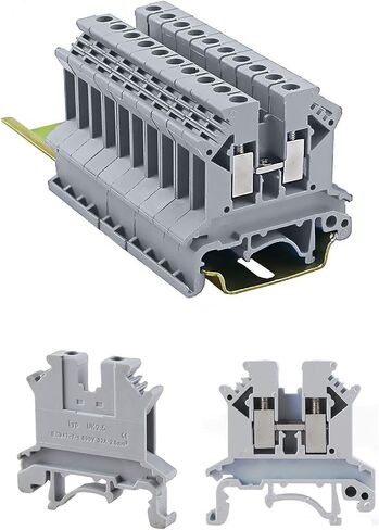 UK2.5N DIN Rail Terminal Block Screw Type Electric Termin UL 690V 32A 24-12AWG UK2.5N Combination Terminal Blocks,Pack of 100(Blue) in Saudi Arabia