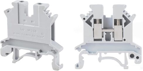 UK2.5N DIN Rail Terminal Block Screw Type Electric Termin UL 690V 32A 24-12AWG UK2.5N Combination Terminal Blocks,Pack of 100(Blue) in Saudi Arabia
