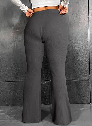 Eytino Plus Size Leggings for Women Elastic High Waisted Crossover Flare Pants Lounge Trousers(1X-5X) in Saudi Arabia