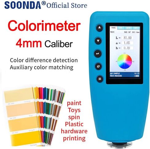 مقياس الألوان المحمول محلل الألوان الرقمية الدقيقة مختبر مقياس الألوان فاحص فرق اللون متر TFT اللون عرض عيار 4 مللي متر in Kuwait